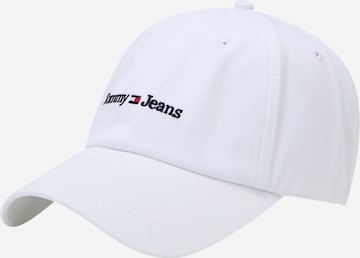 Tommy Jeans Cap in White: front