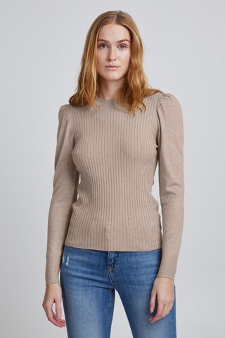 Pull-over 'PIMBA' b.young en beige : devant