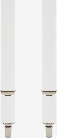 Profuomo Suspenders in White: front
