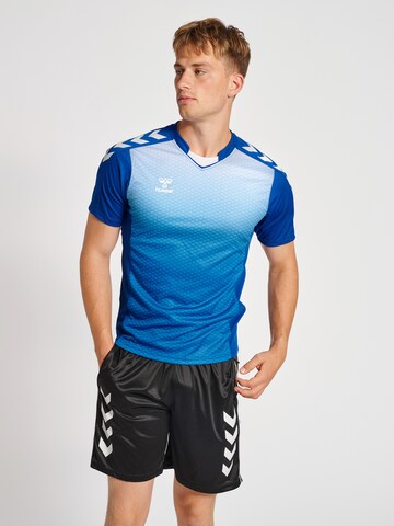 Hummel - Camiseta de fútbol en azul: frente