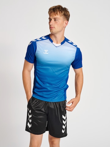 Hummel - Camisola de futebol em azul: frente