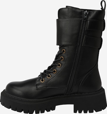 BULLBOXER Lace-Up Ankle Boots in Black