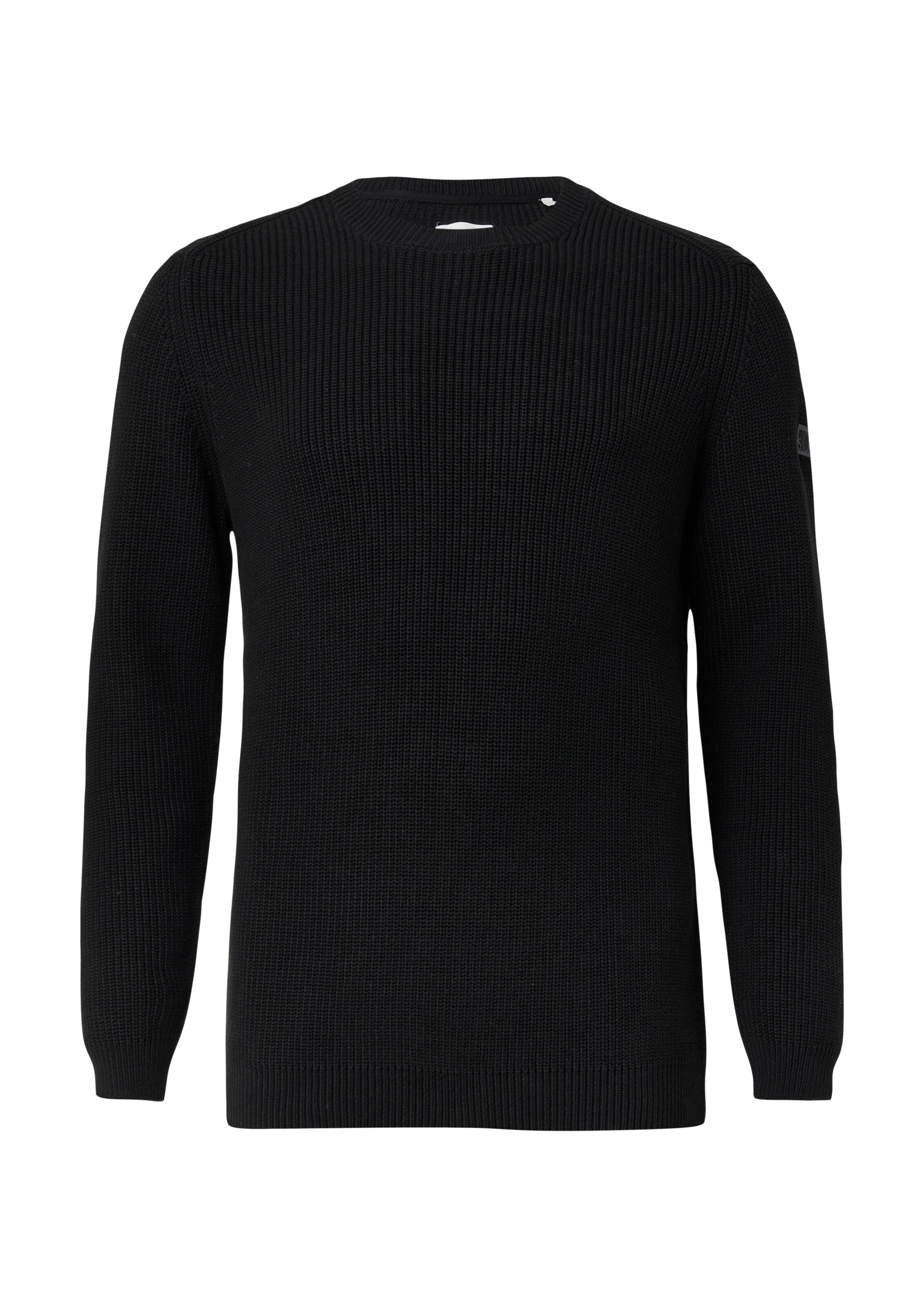 s.Oliver Men Big Sizes Pullover in Schwarz: Vorderseite