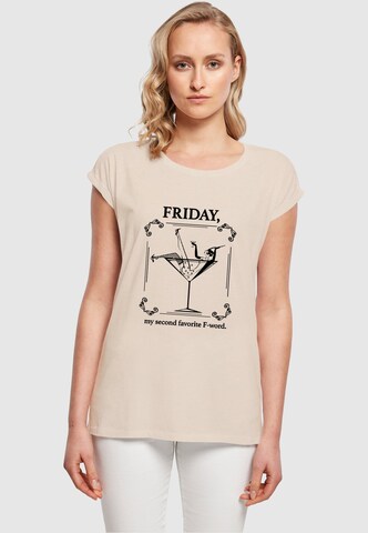 Mister Tee T-Shirt 'F-Word' in Beige: predná strana