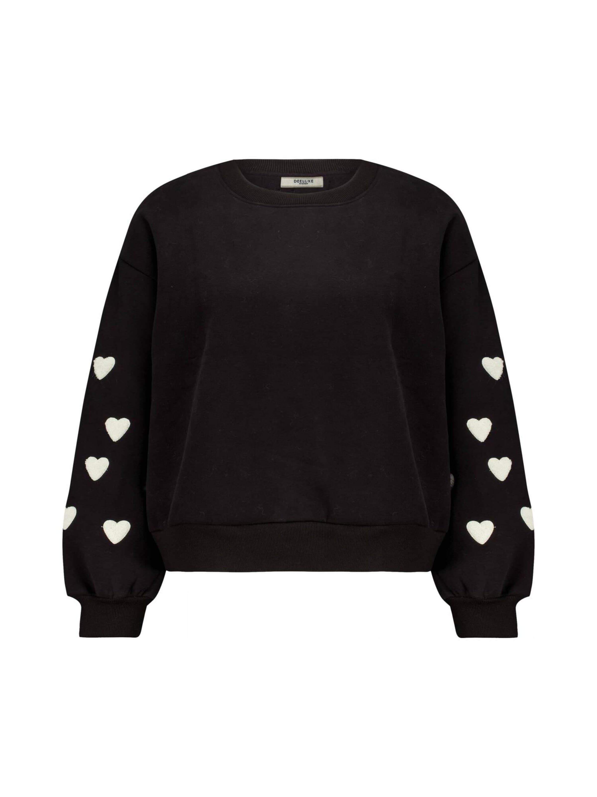 Sweat-shirt Deeluxe en noir : devant