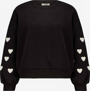 Sweat-shirt Deeluxe en noir : devant