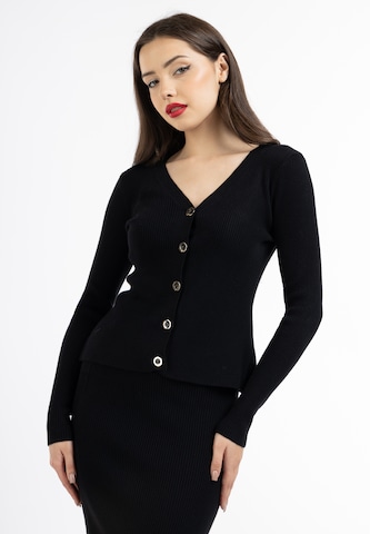 Cardigan faina en noir : devant