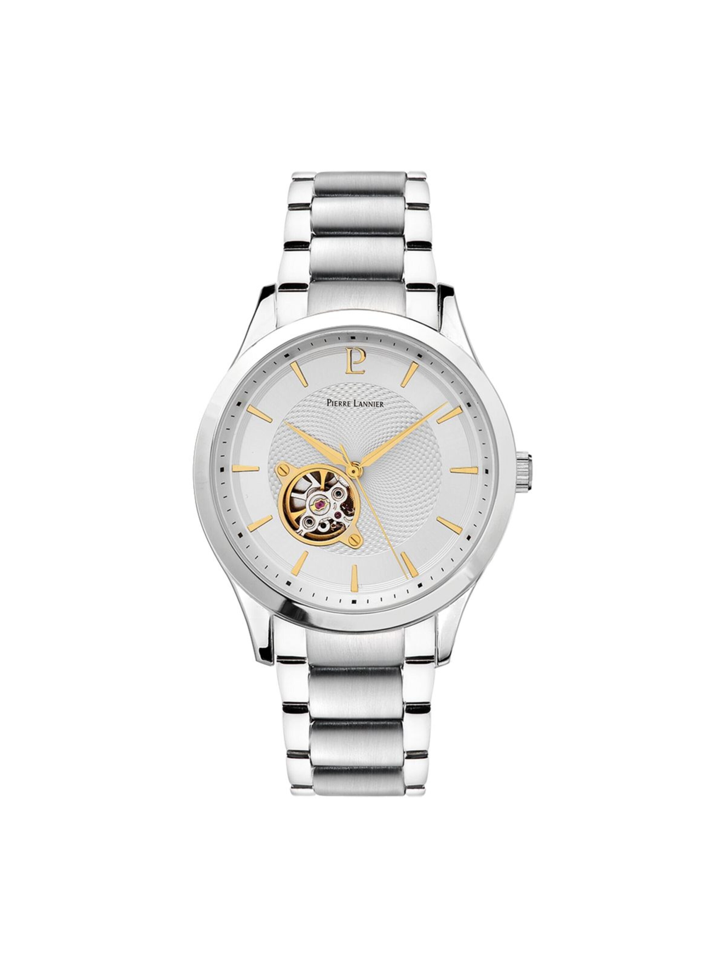 Montre à affichage analogique Pierre Lannier en argent : devant