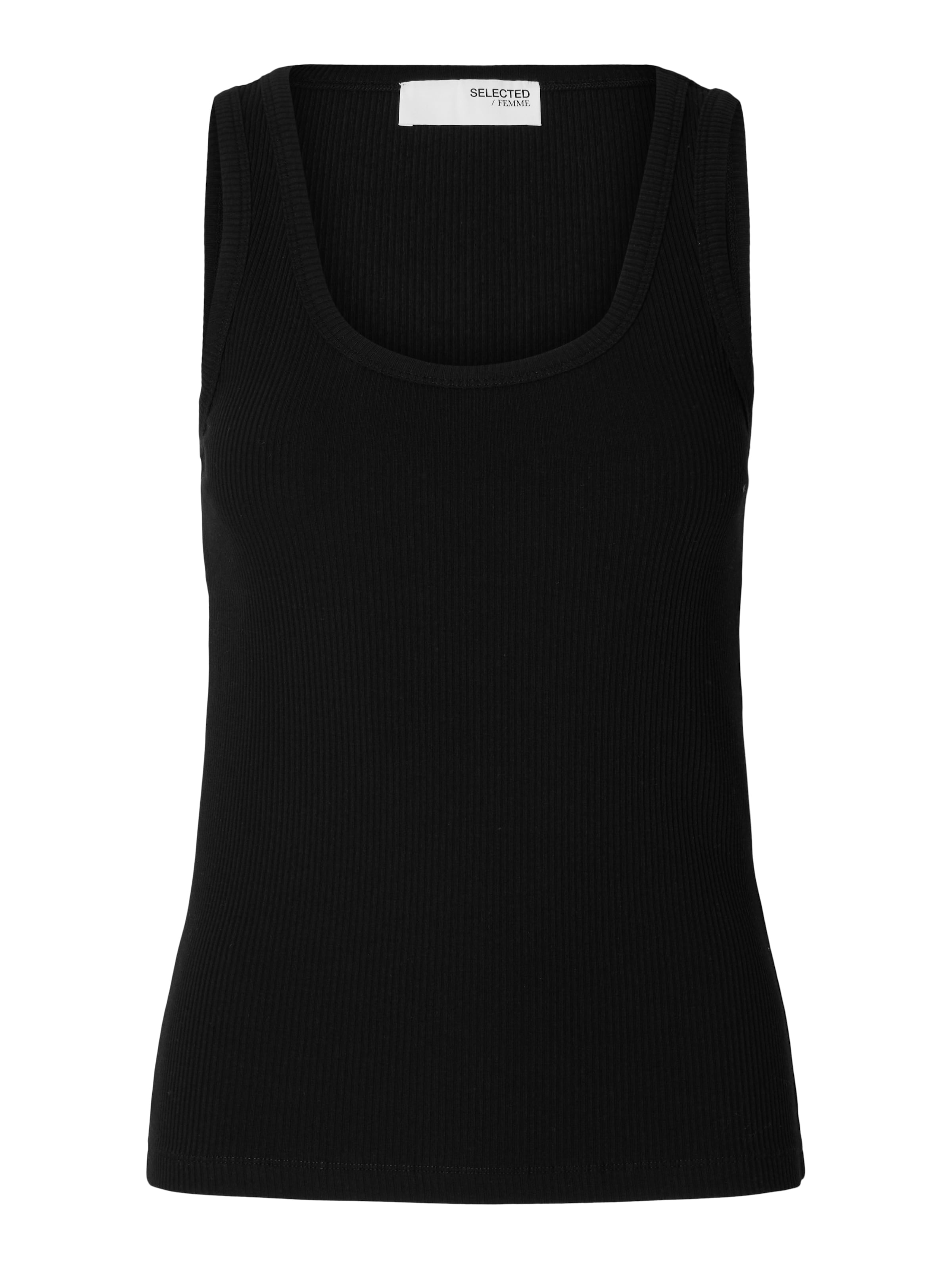 SELECTED Top 'SLFAnna' – černá: přední strana