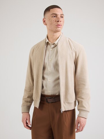 BOSS Between-season jacket 'H-Muller' in Beige: front