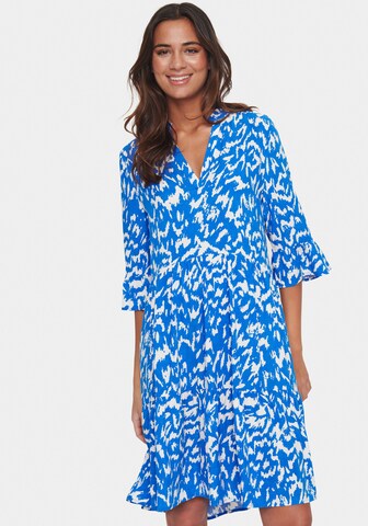 SAINT TROPEZ Jurk 'Eda' in Blauw: voorkant