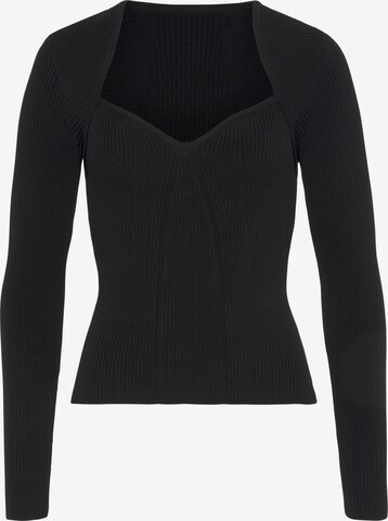 LASCANA Pullover in Schwarz: predná strana