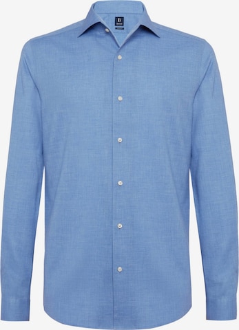 Coupe regular Chemise Boggi Milano en bleu : devant