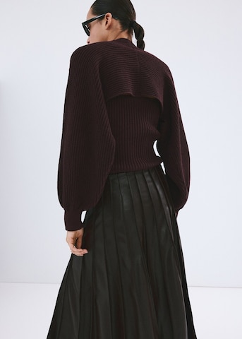 MANGO Knitted Top in Purple