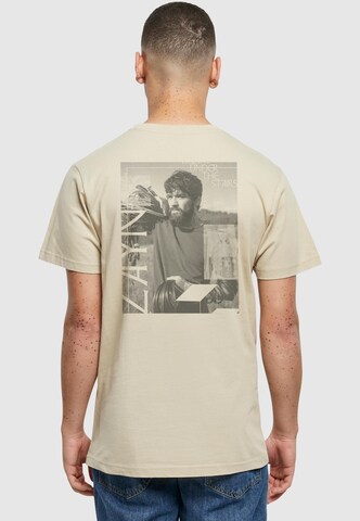 T-Shirt 'Zayn - Indigo' Merchcode en beige : devant