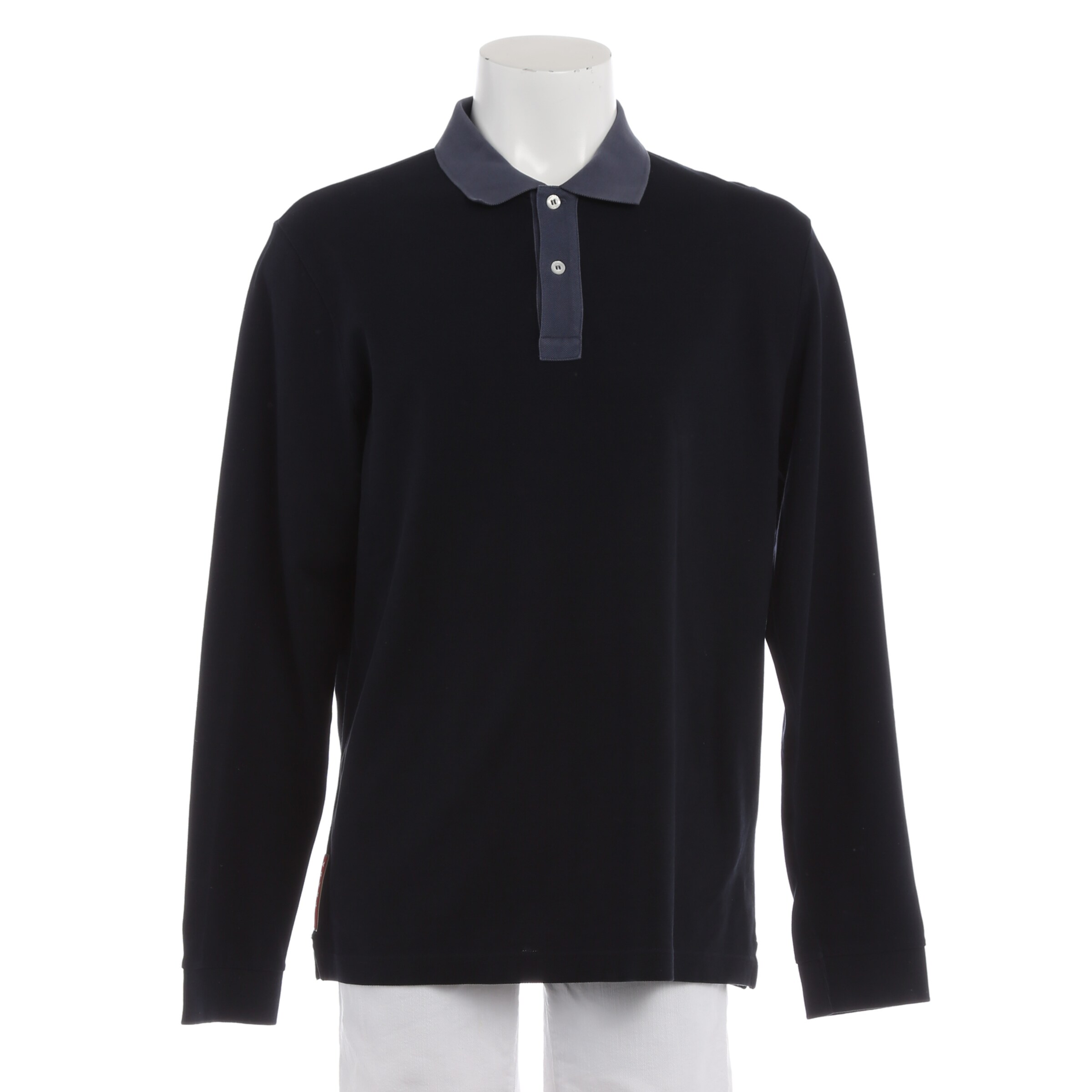 PRADA Freizeithemd / Shirt / Polohemd langarm in XXL in navy, Produktansicht