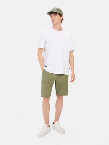 CAMEL ACTIVE Regular Chino Shorts mit elastischem Bund in Grün