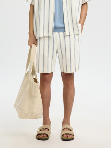 SELECTED Loosefit Byxa 'SLHCAL' i vit: framsida