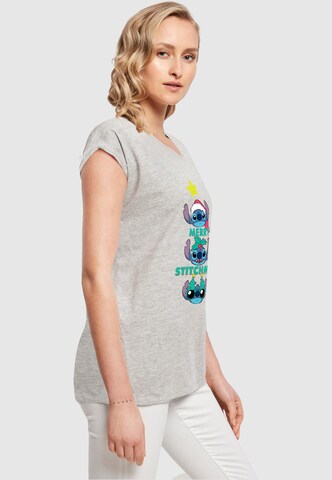 ABSOLUTE CULT Shirt 'Lilo And Stitch - Merry Stitchmas' in Grey