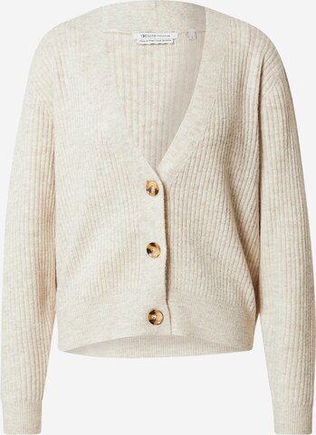 TOM TAILOR DENIM Knit cardigan in Beige: front