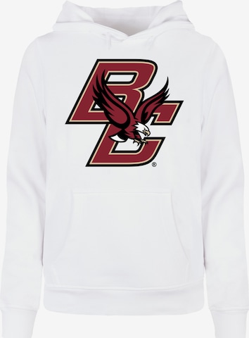 Sweat-shirt 'Ladies Boston College - Eagles' Merchcode en blanc : devant