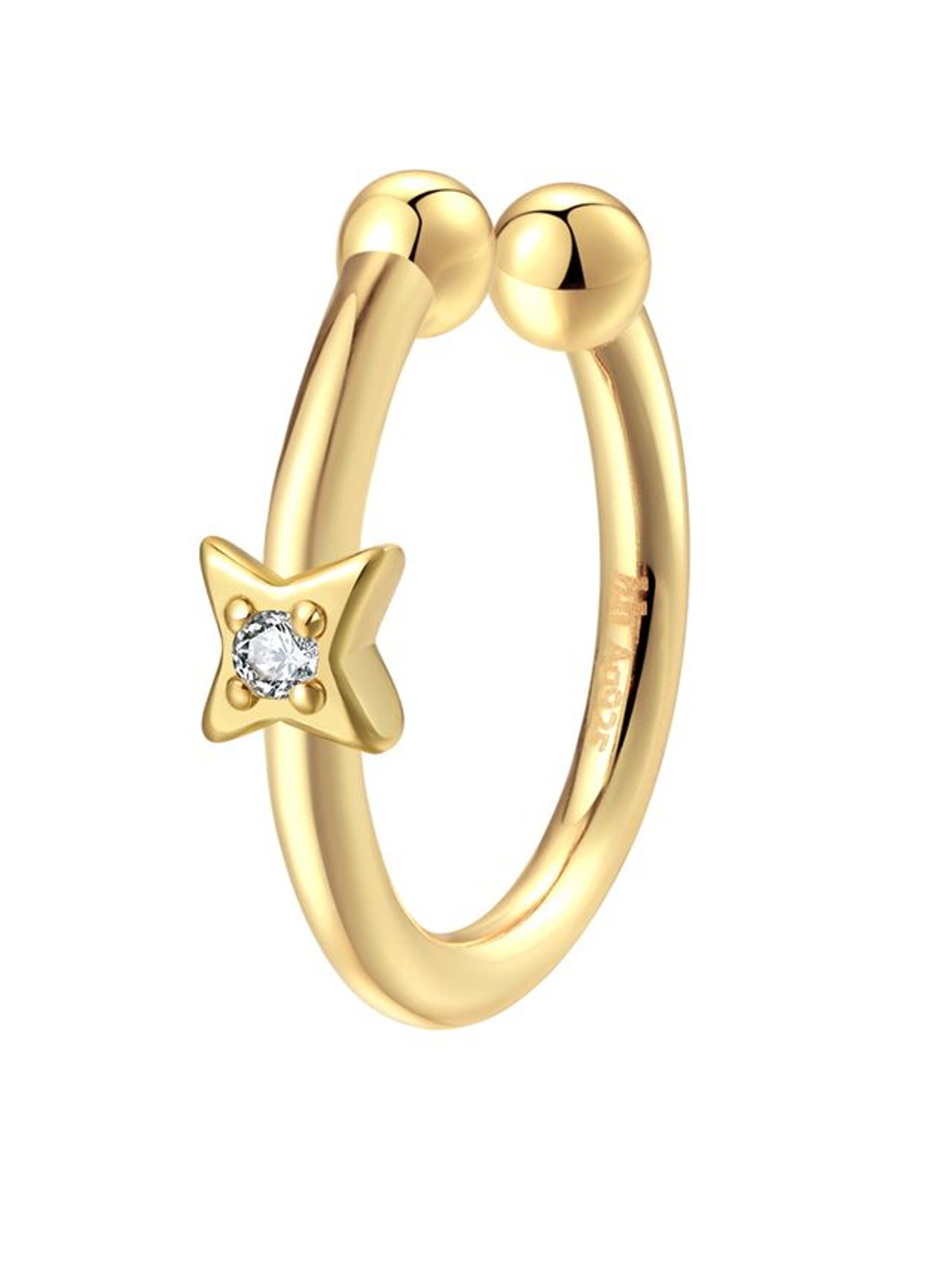 Orecchini 'Stella' di Hey Happiness in oro: frontale