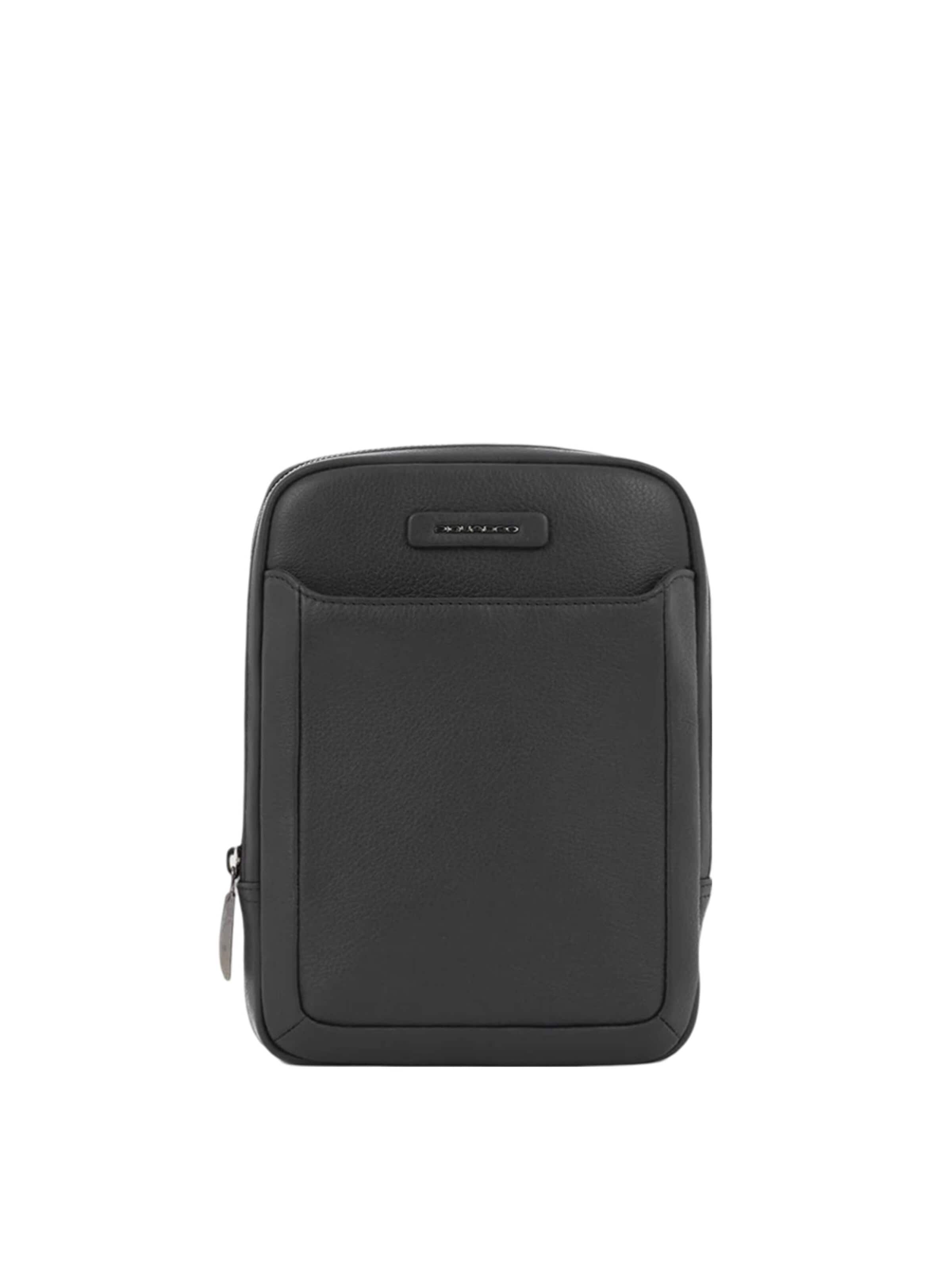 Piquadro - Bolso de hombro en negro: frente