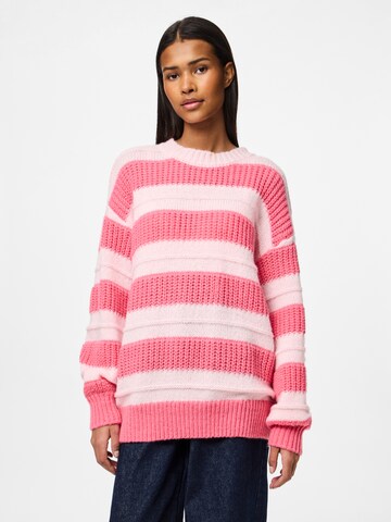 PIECES Oversized sweater 'PCSIMMA' in Pink: front
