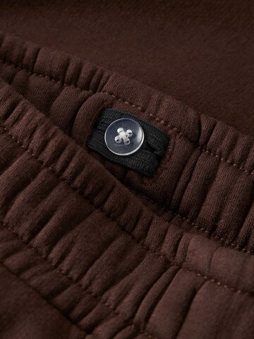 NAME IT - Pierna ancha Pantalón en marrón