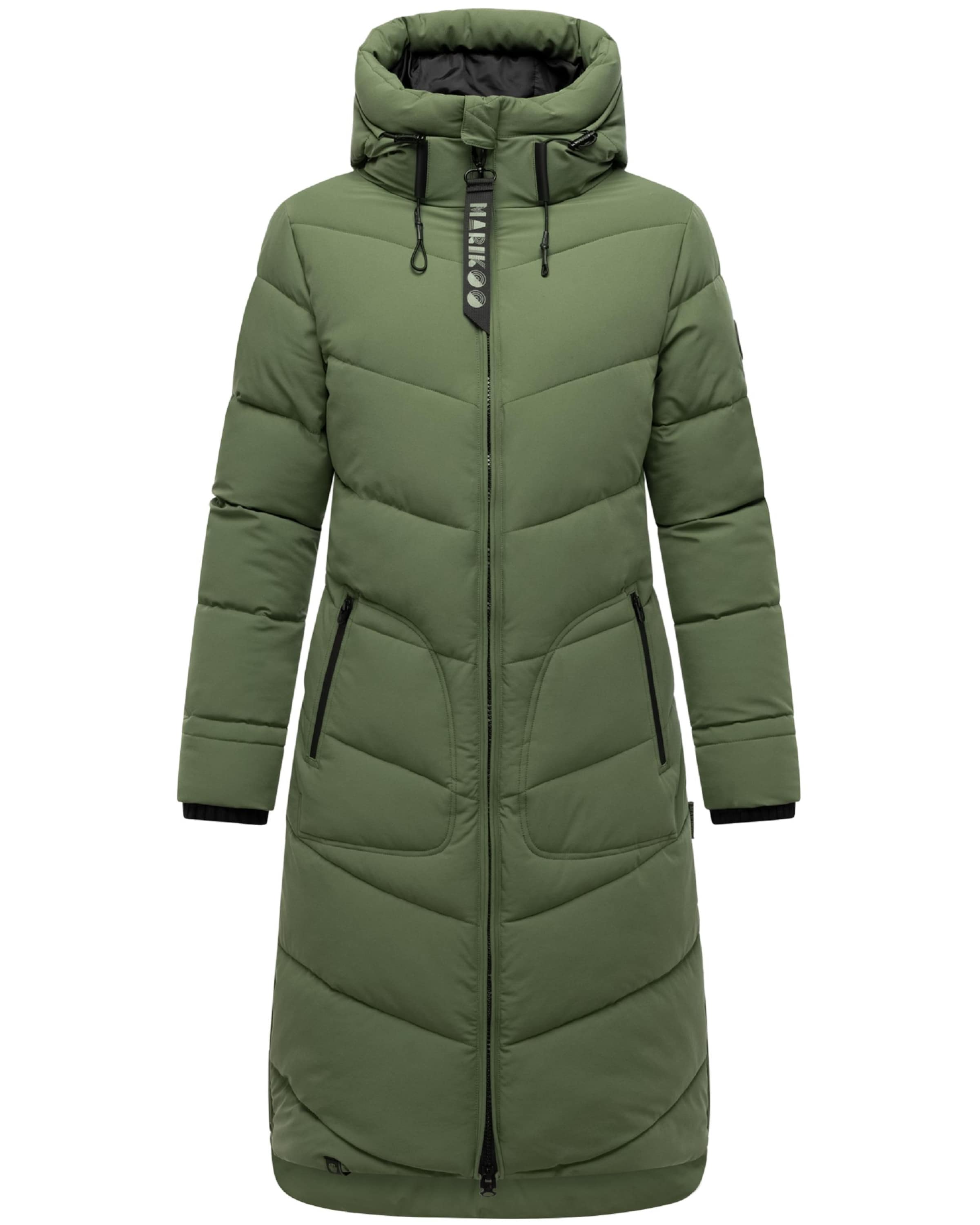 MARIKOO Wintermantel 'Benikoo' in Groen: voorkant