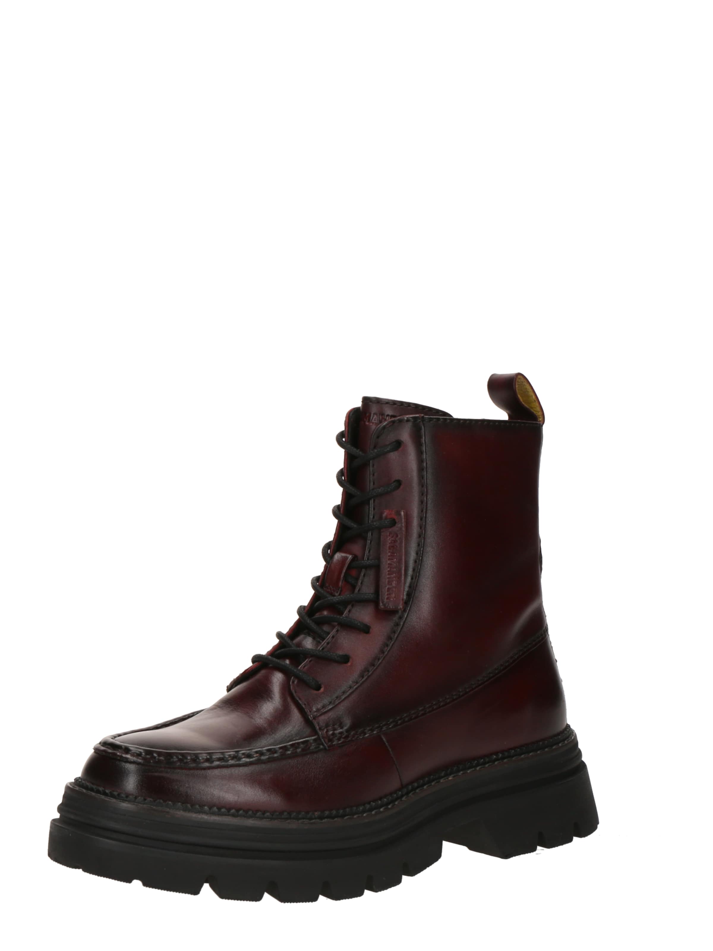 SALAMANDER Stövlett med snörning i röd: framsida