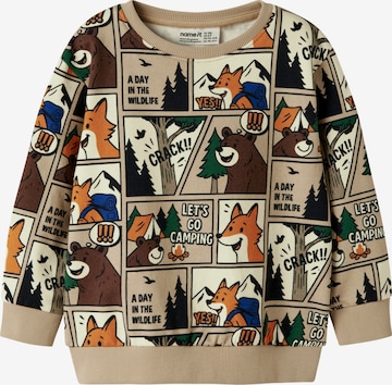 NAME IT Sweatshirt 'NMMOswaldy' in Braun: Vorderseite