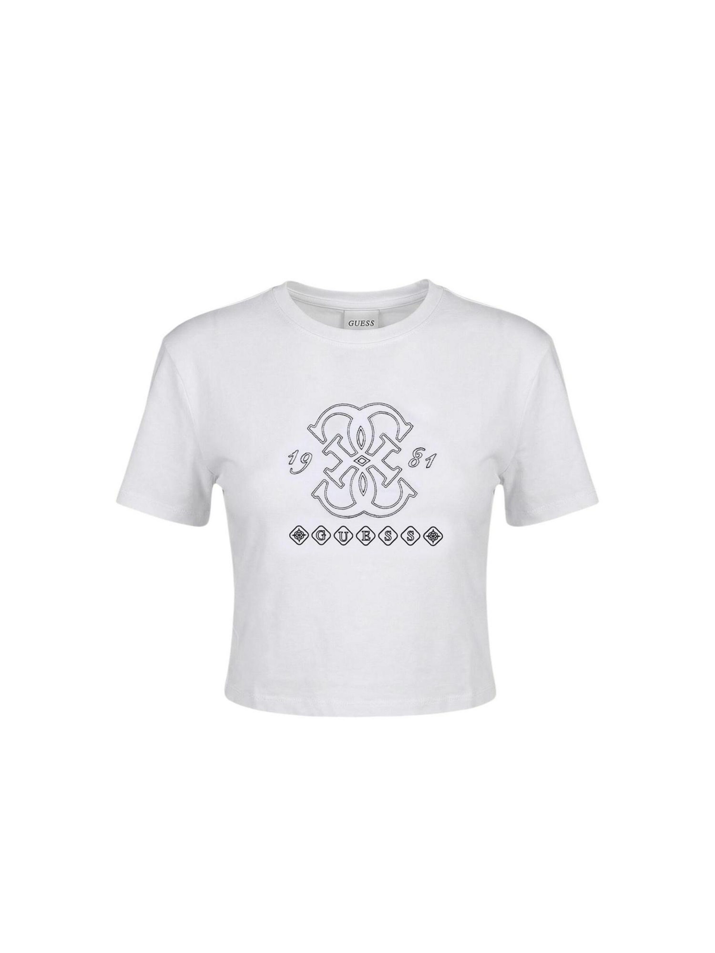 Maglietta 'GABI SS CN T-SHIRT V6GI10 K2977' di GUESS in bianco