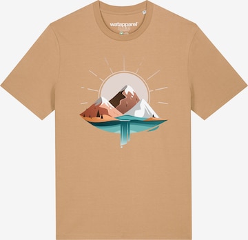 Watapparel Shirt ' Sunrise & Lake ' in Beige: Vorderseite