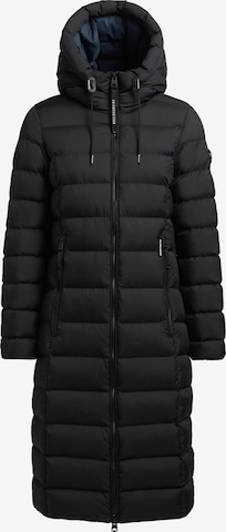 khujo Between-Seasons Coat 'Simmie' in Black: front