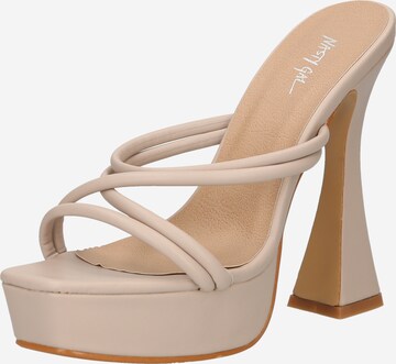 Nasty Gal Pantolette in Beige: predná strana