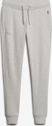 Superdry Tapered Broek 'Essential' in Grijs: voorkant