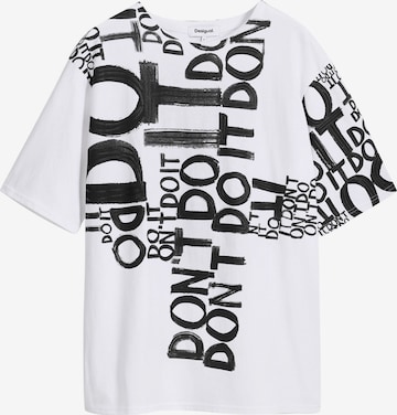 balts Desigual T-Krekls: no priekšpuses