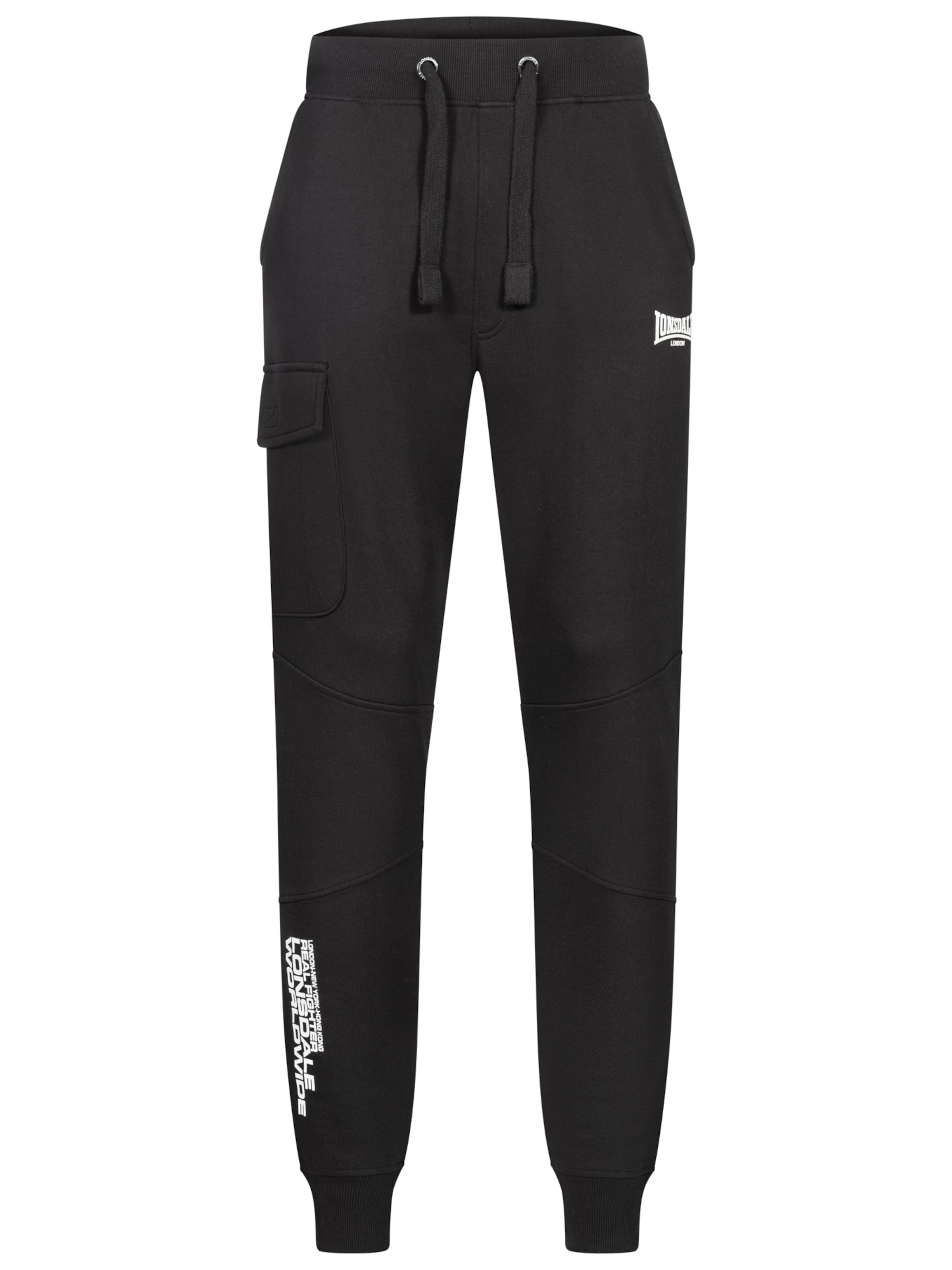 LONSDALE Штаны 'Tweedmouth' в Черный: спереди