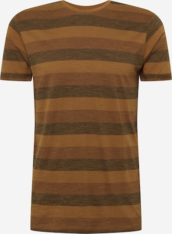 !Solid T-shirt i brun: framsida