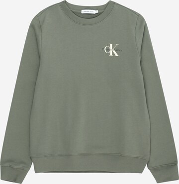 Sweat Calvin Klein Jeans en vert : devant