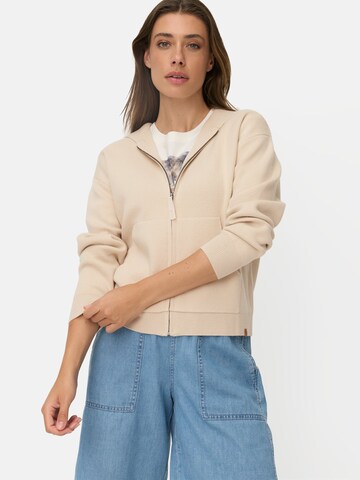 CAMEL ACTIVE Strickjacke mit Kapuze in Beige