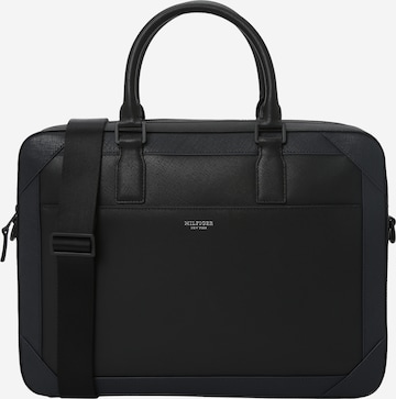 TOMMY HILFIGER Laptoptáskák 'Saffiano' - fekete: elől