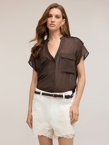 MOTIVI Bluse‌‌‌ in Braun