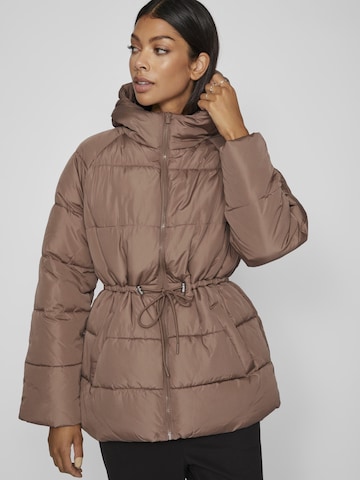 VILA Winter Jacket 'Leana' in Brown