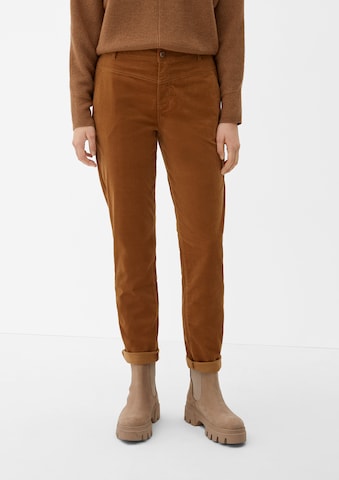 s.Oliver Regular Broek in Bruin: voorkant