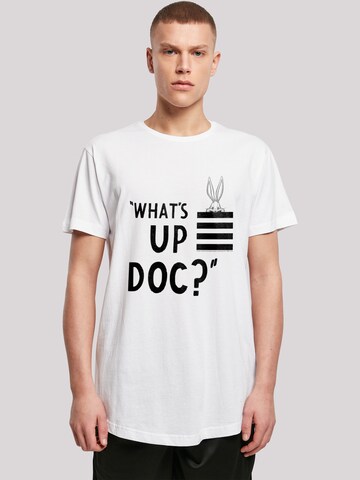 F4NT4STIC Shirt 'Looney Tunes Bugs Bunny What's Up Doc' in Wit: voorkant
