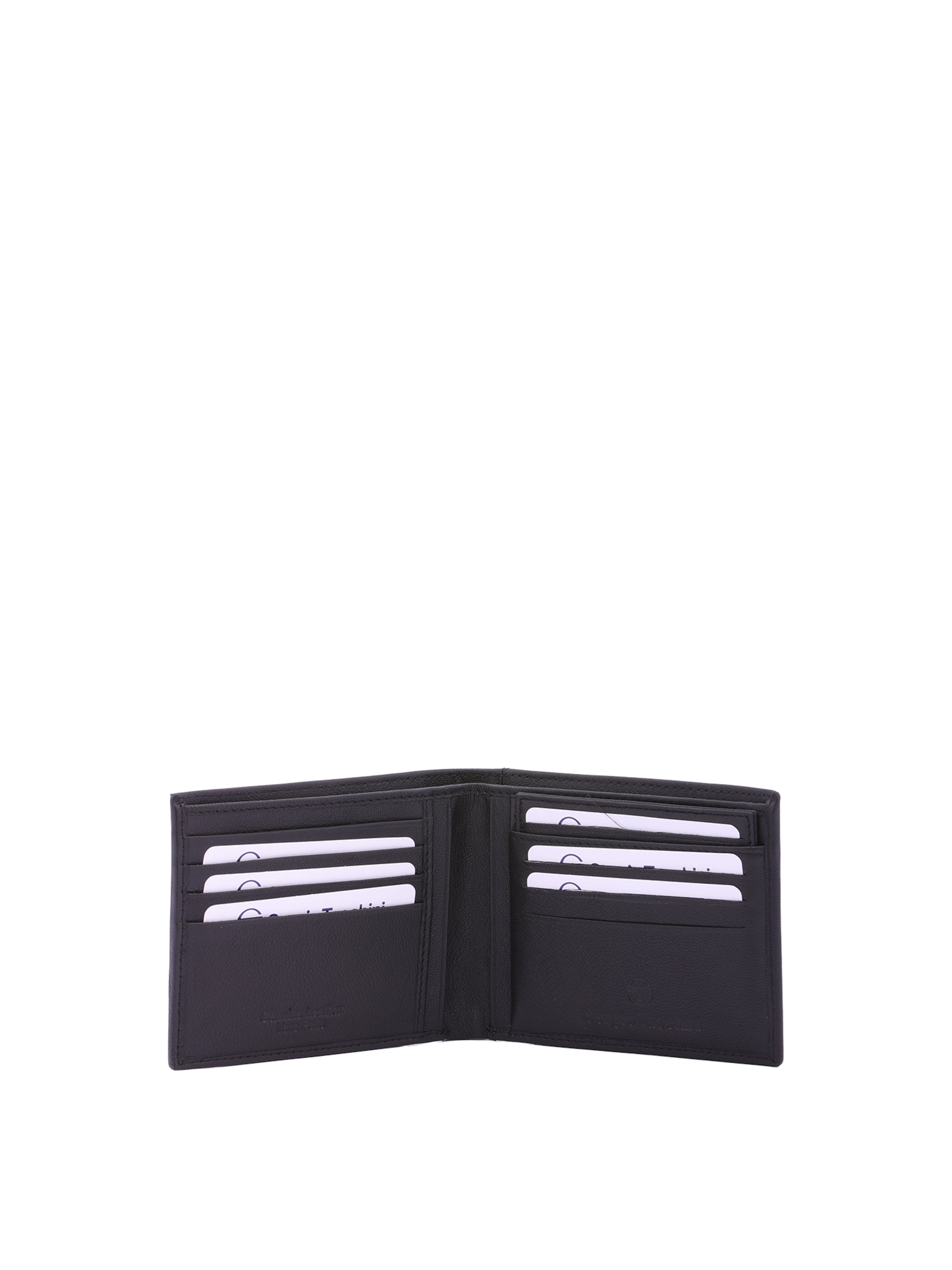 Portamonete 'Portafoglio Uomo Vera Pelle Sergio Tacchini Nero Compatto 10x12,5 cm' di Sergio Tacchini in nero