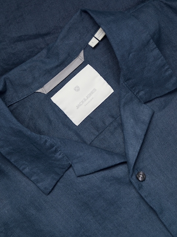 JACK & JONES Comfort fit Button Up Shirt 'CLAWRENCE' in Blue