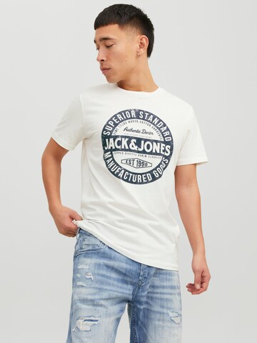 JACK & JONES T-Shirt 'Jeans' in Weiß: predná strana